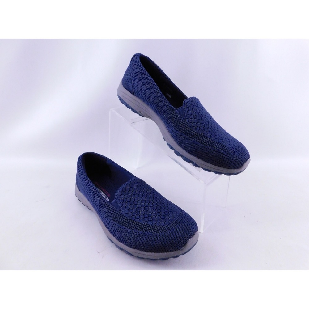 Skechers Reggae Fest‎ 2.0 Sweet Poise Women's 8.5 Slip-On Shoes Navy Memory Foam